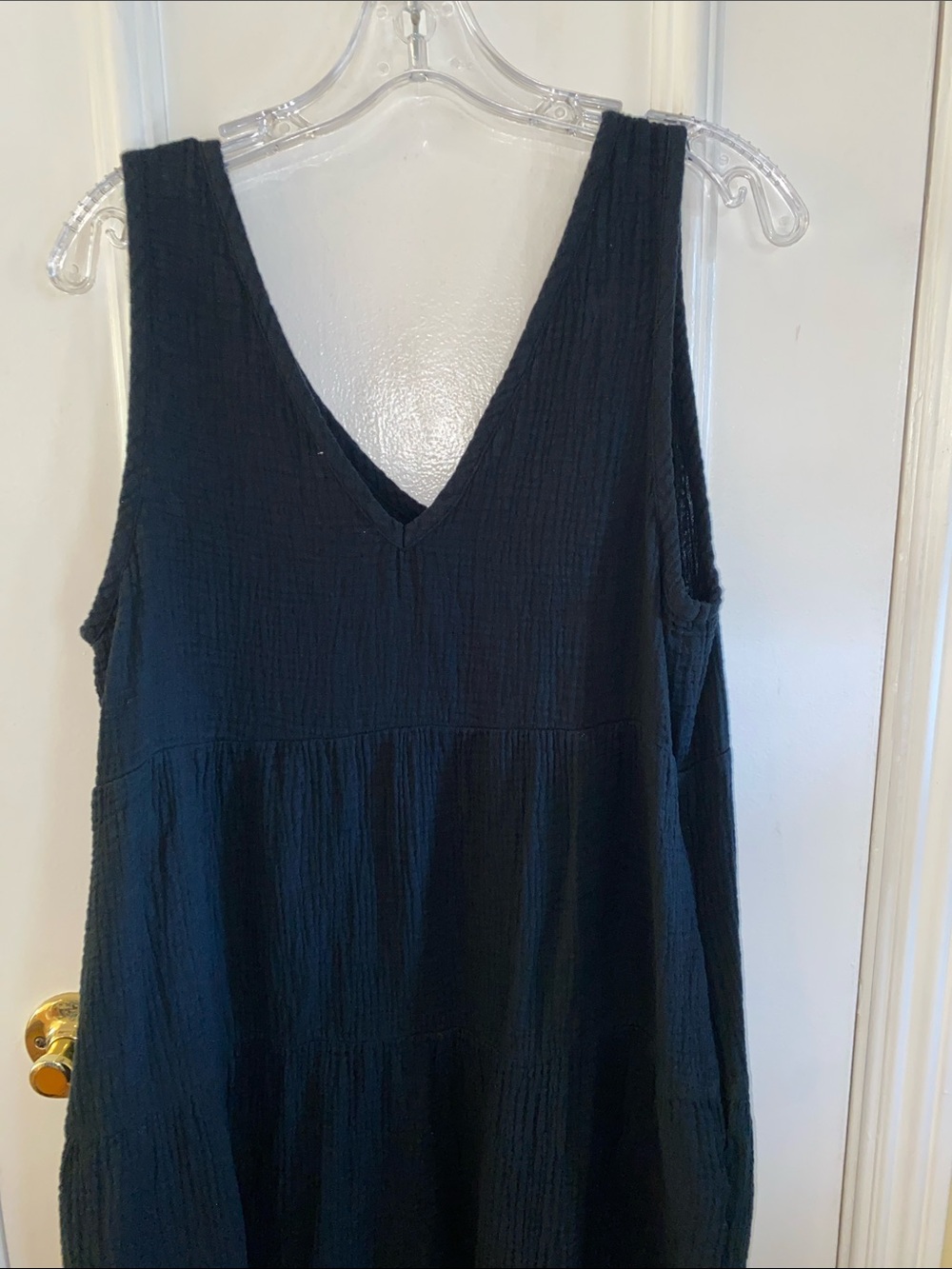 Marine Layer Black V-Neck Maxi Dress Size L - Picture 4 of 6